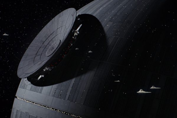 Above: The Death Star nears completion in 'Rogue One'