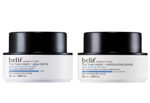 Above: Belif The True Cream Aqua Bomb and Moisturizing Bomb