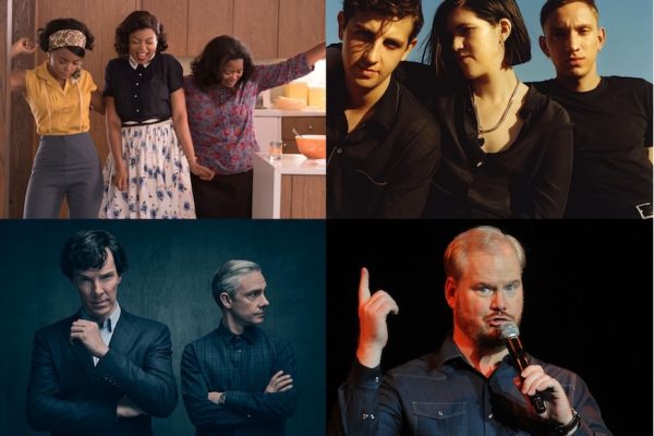Above: 'Hidden Figures', The xx, 'Sherlock', and Jim Gaffigan are headed your way this month
