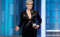 Above: Meryl Streep accepting the Cecil B. DeMille Award at the 74th annual Golden Globes
