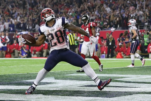 James White during the NFL Super Bowl LI football game on Sunday, Feb. 5, 2017 in Houston. (Perry Knotts/NFL)