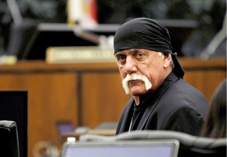 Above: Hulk Hogan appears in court last year