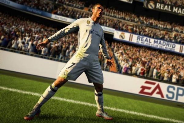 Above: CR7 graces the cover of the popular video game