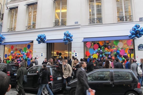 Above: Customers crowd a busy Colette storefront.