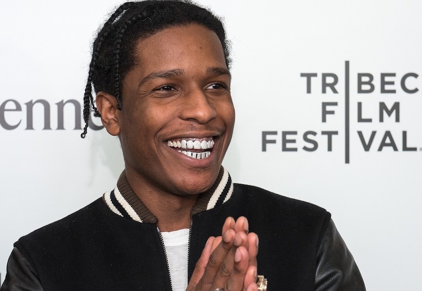 Above: A$AP Rocky appears at the Tribeca Film Festival (2015)