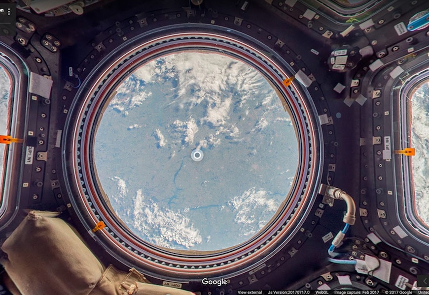 Above: See the world through the eyes of an astronaut via Google Maps