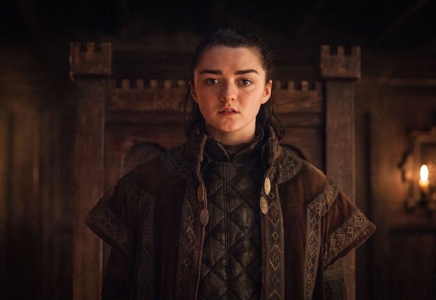 Above: Maisie Williams plays Arya Stark in 'Game of Thrones'