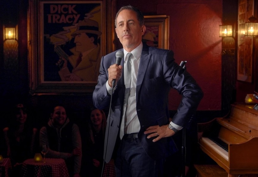 Above: Jerry Seinfeld performs at The Comic Strip in New York City