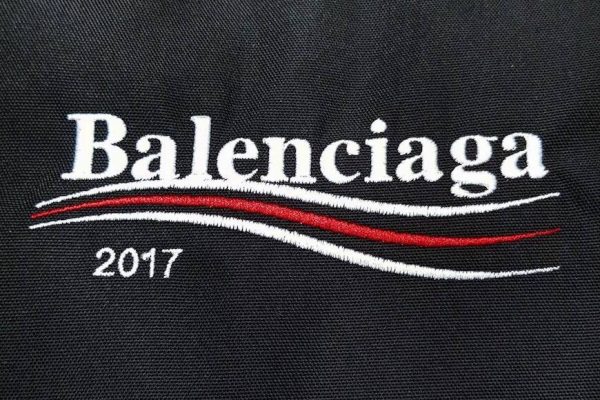 Above: Balenciaga's Bernie Sanders-inspired motif from FW 2017 collection