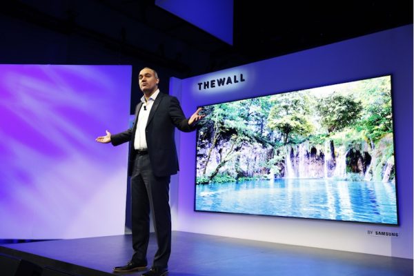 Above: Samsung shows off "The Wall" at 2018 First Look event