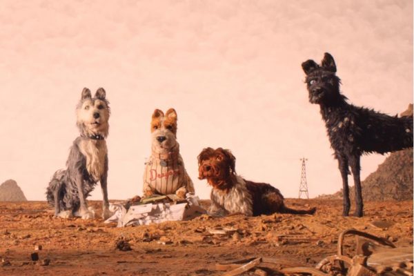 (From L-R): Edward Norton as “Rex,” Jeff Goldblum as “Duke,” Bill Murray as “Boss,” Bob Balaban as “King” and Bryan Cranston as "Chief" in the film ISLE OF DOGS. Photo Courtesy of Fox Searchlight Pictures.