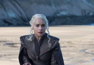 Above: Emilia Clarke as Daenerys Targaryen in HBO's 'Game of Thrones'