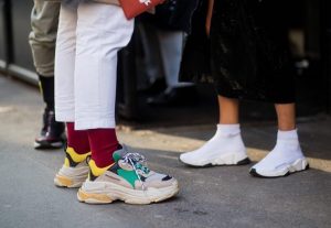 Above: The Balenciaga Triple S has dominated the curb this year