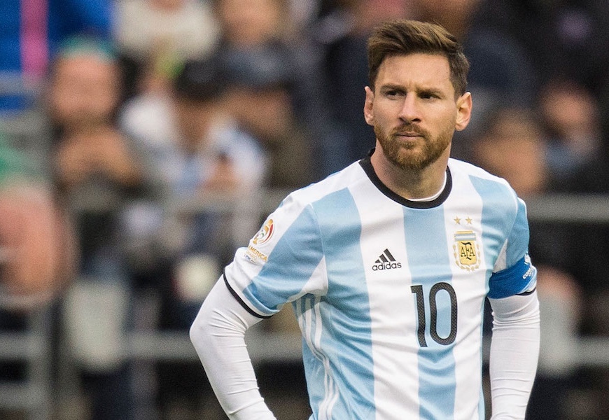 Above: Lionel Messi appears in one of his last FIFA World Cup matches