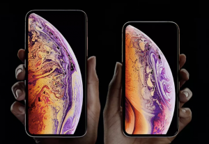 Above: A screenshot of the Apple event in California (September 12, 2018)
