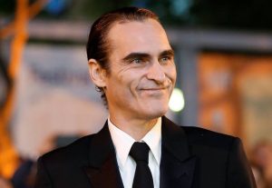 Above: Joaquin Phoenix appears on the red carpet