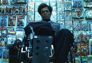 Above: Samuel L Jackson reprises his role as Mr. Glass