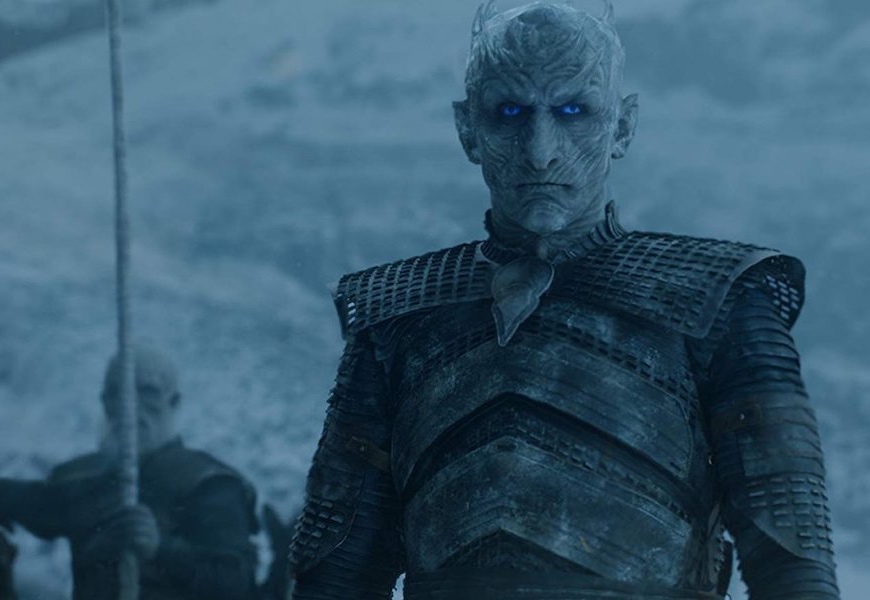 Above: the Night King in full garb