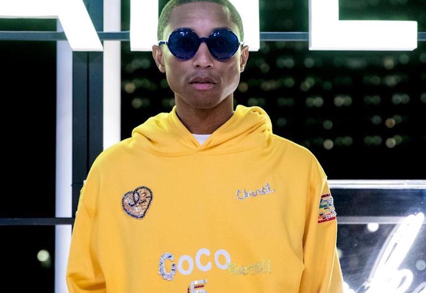 Above: Pharrell decked out in his latest Chanel gear