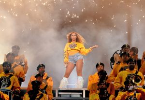 Above: Beyonce performs during last year's edition of Coachella