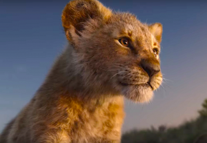 Above: A CGI Simba looks onto his pride.