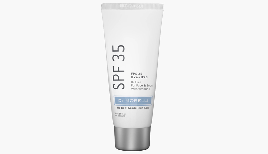 10 Count em Ways To Get Your Sunscreen On - Di Morelli Medical Grade Skin Care SPF 35 Oil Free Face and Body